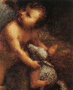 LEONARDO da Vinci The Virgin and Child with St Anne France oil painting artist
